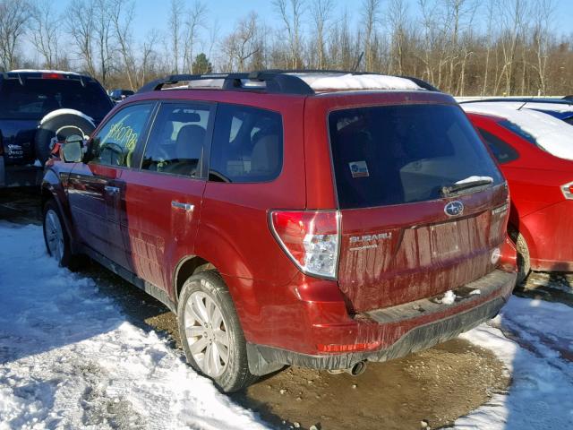 JF2SHAEC9BH779768 - 2011 SUBARU FORESTER L MAROON photo 3