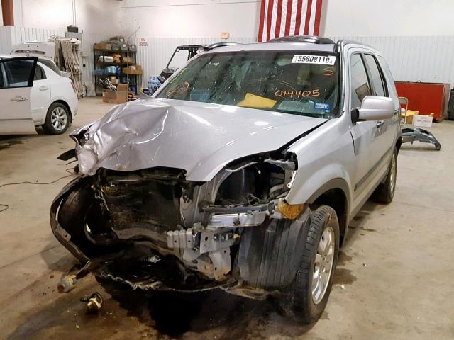 JHLRD78856C014405 - 2006 HONDA CR-V EX SILVER photo 2