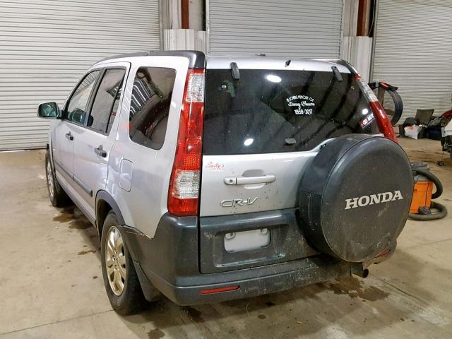 JHLRD78856C014405 - 2006 HONDA CR-V EX SILVER photo 3