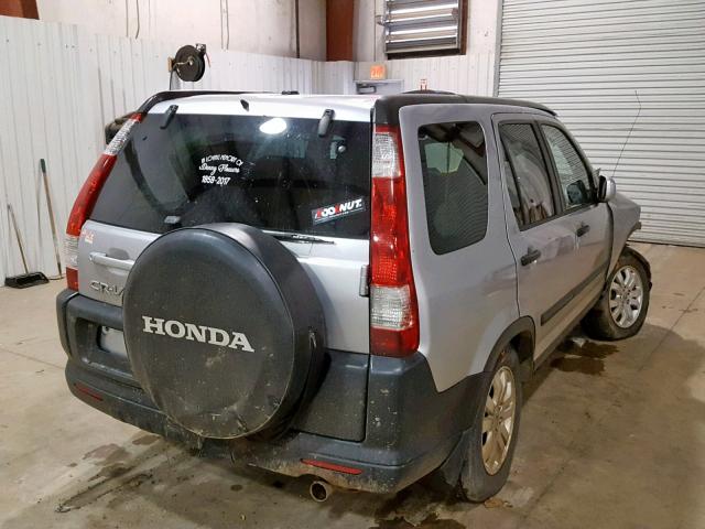 JHLRD78856C014405 - 2006 HONDA CR-V EX SILVER photo 4