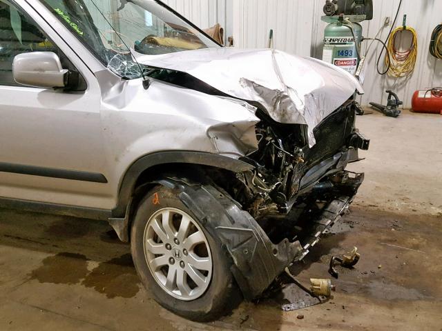 JHLRD78856C014405 - 2006 HONDA CR-V EX SILVER photo 9