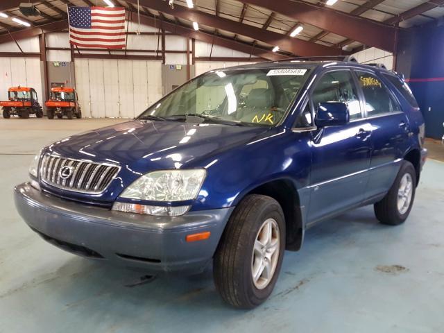 JTJHF10U830297479 - 2003 LEXUS RX 300 BLUE photo 2