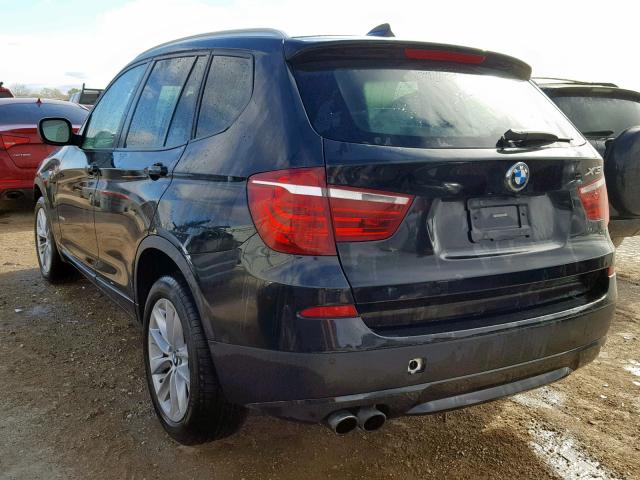 5UXWX9C56E0D29991 - 2014 BMW X3 XDRIVE2 BLACK photo 3