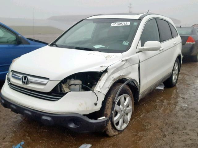 5J6RE48768L015124 - 2008 HONDA CR-V EXL WHITE photo 2