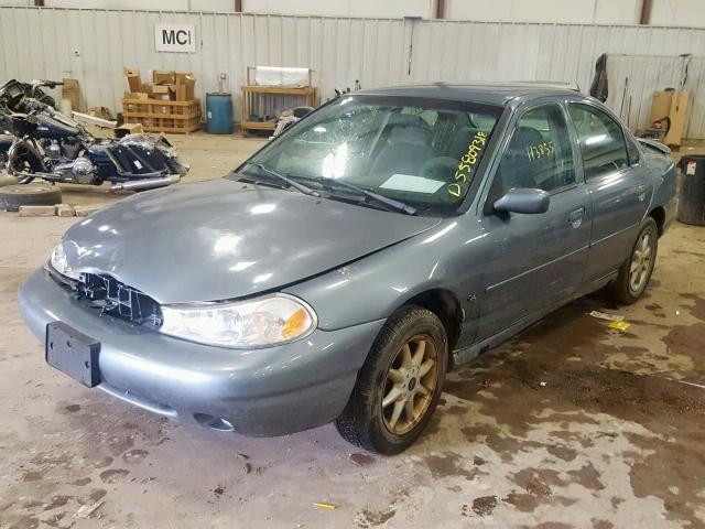 3FAFP66L7XM116447 - 1999 FORD CONTOUR SE BLUE photo 2