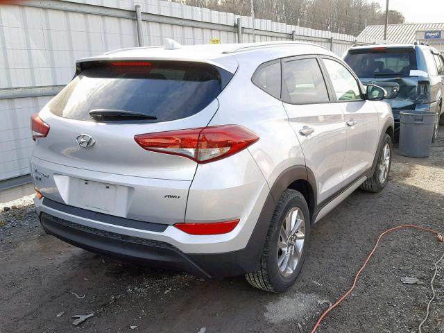 KM8J3CA4XHU408696 - 2017 HYUNDAI TUCSON LIM SILVER photo 4