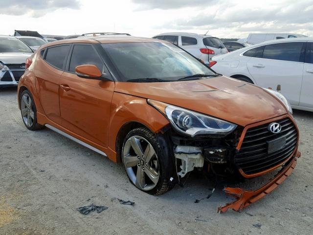 KMHTC6AE7EU210480 - 2014 HYUNDAI VELOSTER T ORANGE photo 1