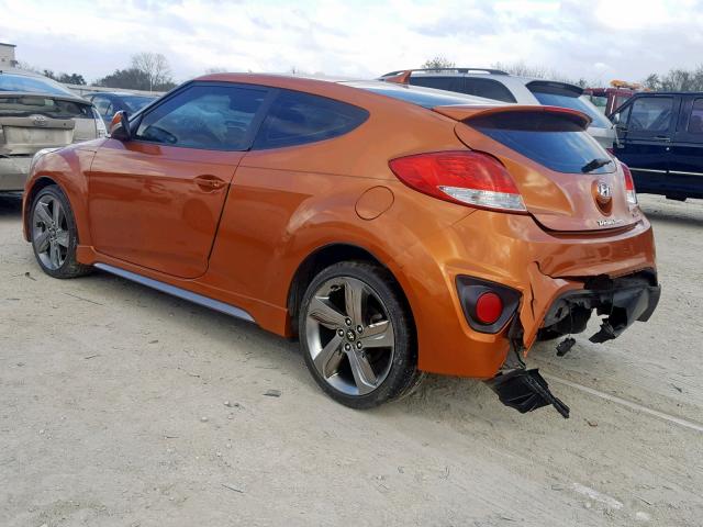 KMHTC6AE7EU210480 - 2014 HYUNDAI VELOSTER T ORANGE photo 3