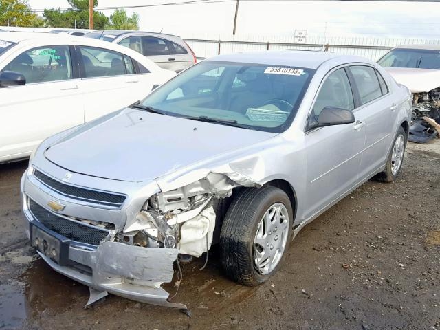 1G1ZB5EBXAF193791 - 2010 CHEVROLET MALIBU LS SILVER photo 2