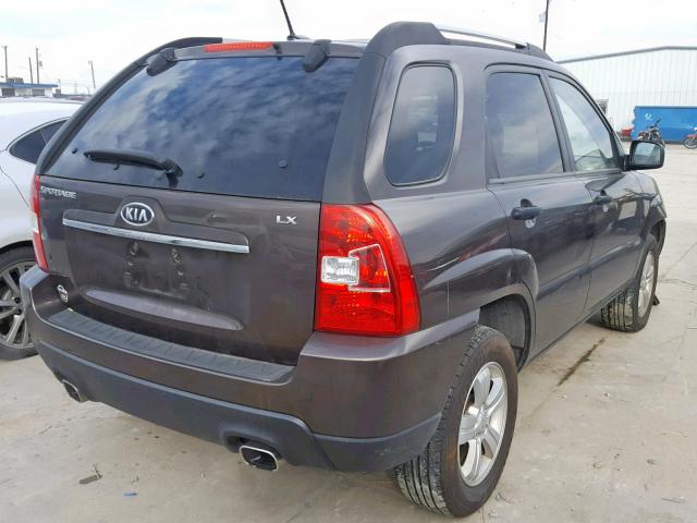 KNDJF724897635015 - 2009 KIA SPORTAGE L BROWN photo 4