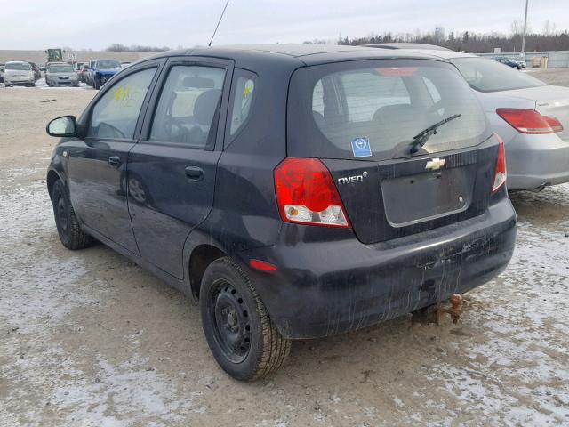 KL1TD66698B116806 - 2008 CHEVROLET AVEO BASE Қара фото 3
