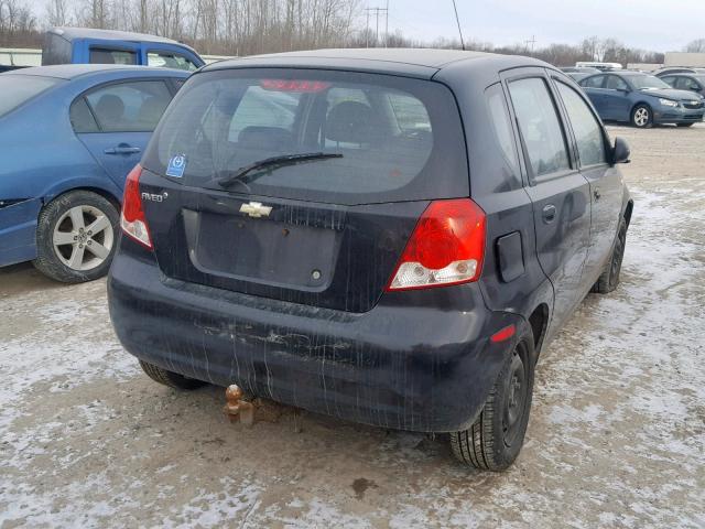 KL1TD66698B116806 - 2008 CHEVROLET AVEO BASE Қара фото 4
