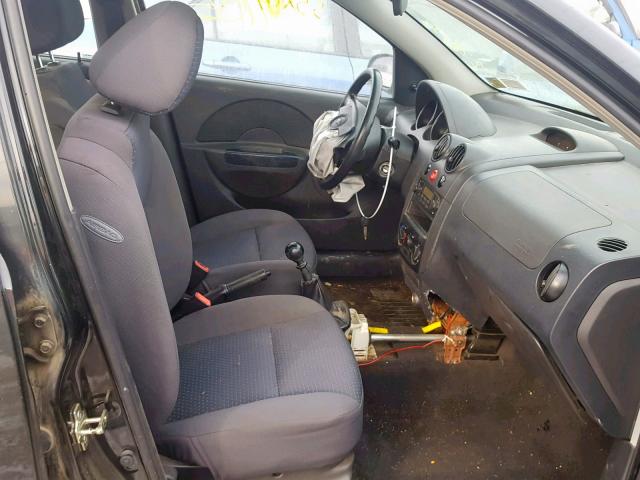KL1TD66698B116806 - 2008 CHEVROLET AVEO BASE Қара фото 5