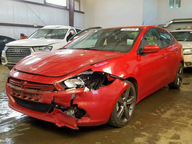 1C3CDFBA3DD308910 - 2013 DODGE DART SXT RED photo 2