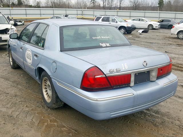 2MEFM75W9YX679427 - 2000 MERCURY GRAND MARQ BLUE photo 3