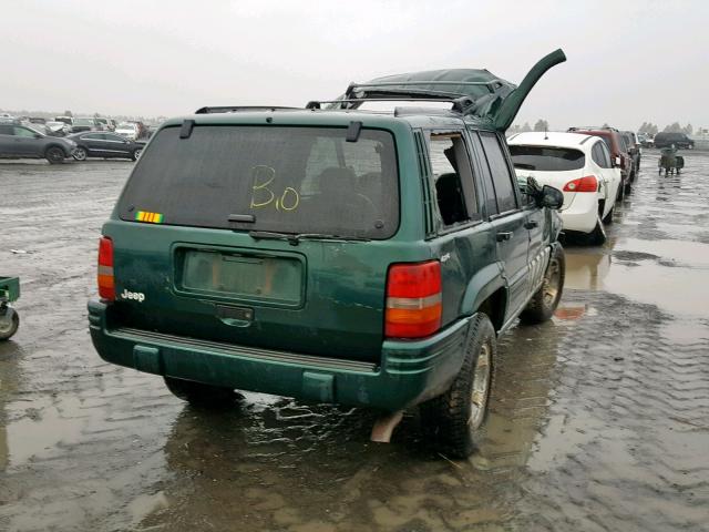 1J4GZ48S8WC352178 - 1998 JEEP GRAND CHER GREEN photo 4