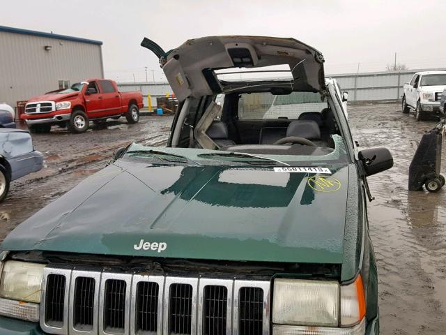 1J4GZ48S8WC352178 - 1998 JEEP GRAND CHER GREEN photo 9