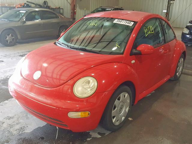 3VWBB21C72M441502 - 2002 VOLKSWAGEN NEW BEETLE RED photo 2