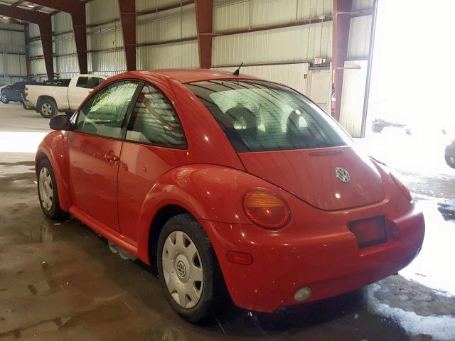 3VWBB21C72M441502 - 2002 VOLKSWAGEN NEW BEETLE RED photo 3