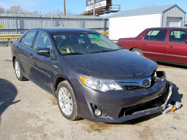 4T1BD1FK5CU038070 - 2012 TOYOTA CAMRY HYBR GRAY photo 1