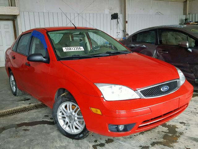 1FAFP34N57W351481 - 2007 FORD FOCUS ZX4 RED photo 1