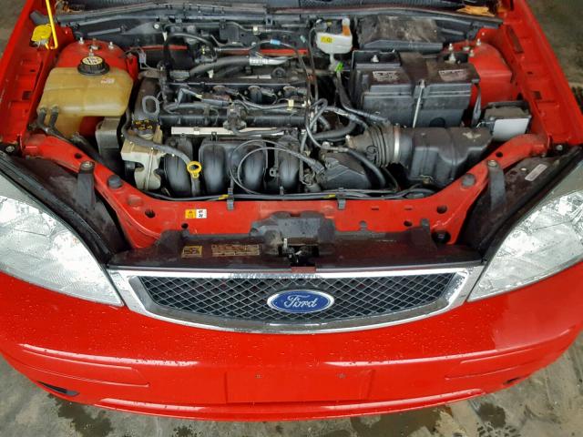 1FAFP34N57W351481 - 2007 FORD FOCUS ZX4 RED photo 7