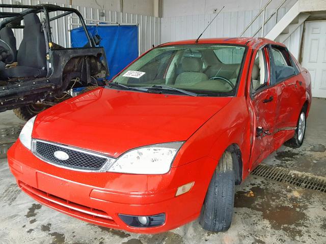 1FAFP34N57W351481 - 2007 FORD FOCUS ZX4 RED photo 9