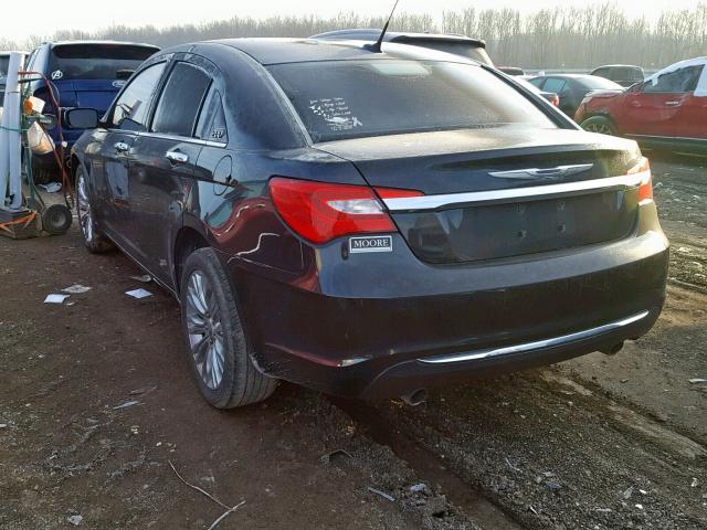 1C3BC2FG5BN517983 - 2011 CHRYSLER 200 LIMITE BLACK photo 3