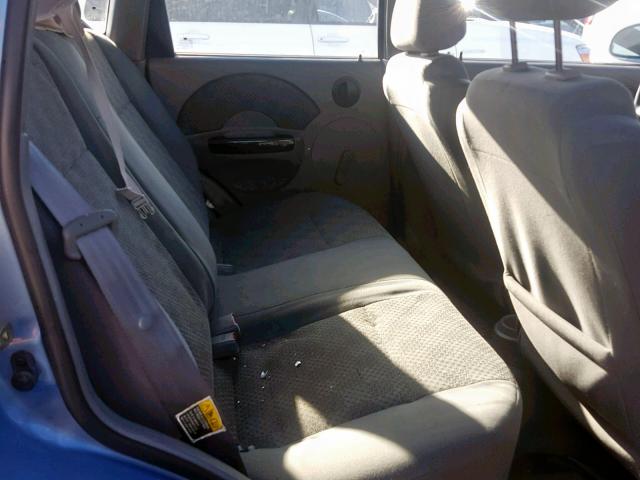 KL1TD626X5B323271 - 2005 CHEVROLET AVEO BASE Теңіз көгі фото 6