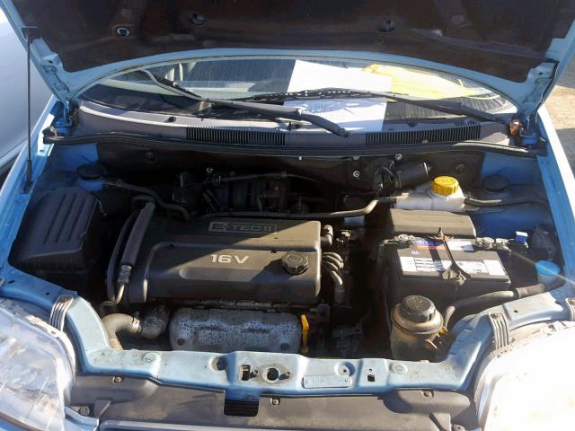 KL1TD626X5B323271 - 2005 CHEVROLET AVEO BASE Теңіз көгі фото 7