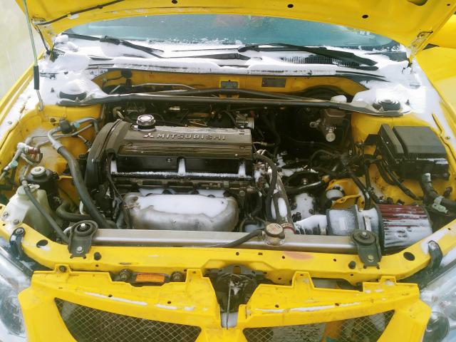 JA3AH86FX3U125073 - 2003 MITSUBISHI LANCER EVO YELLOW photo 7