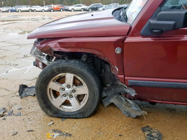 1J8HG48P67C633823 - 2007 JEEP COMMANDER Qırmızı foto 10