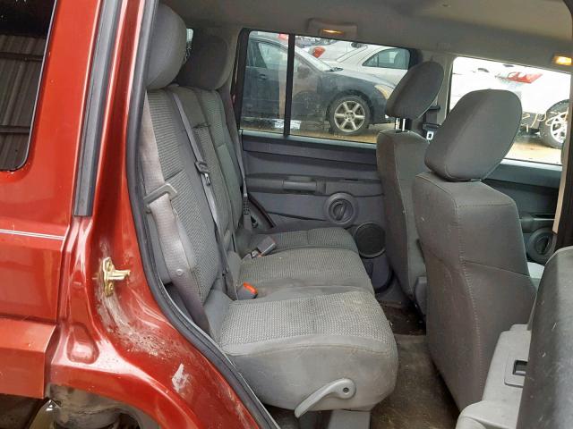 1J8HG48P67C633823 - 2007 JEEP COMMANDER Qırmızı foto 6