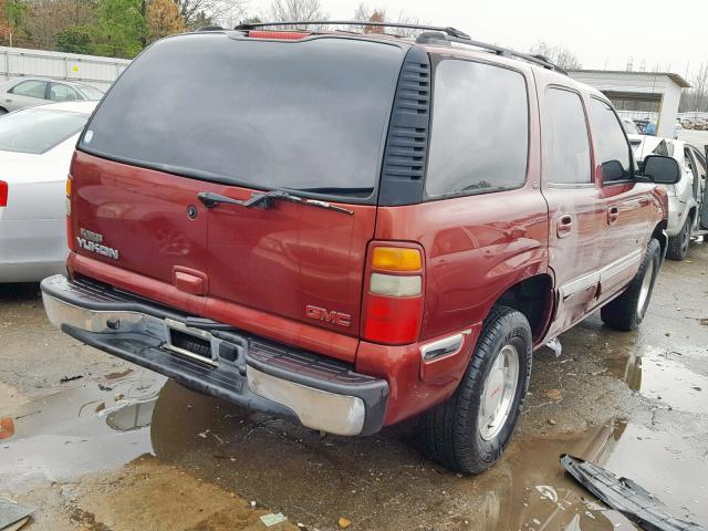 1GKEC13Z62R225653 - 2002 GMC YUKON MAROON photo 4