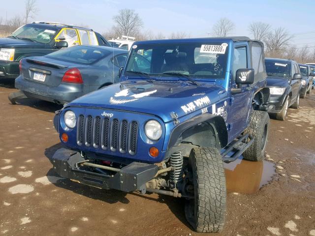 1J4AA2D18AL106755 - 2010 JEEP WRANGLER S BLUE photo 2