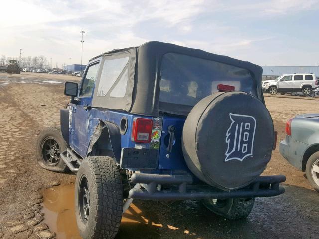 1J4AA2D18AL106755 - 2010 JEEP WRANGLER S BLUE photo 3