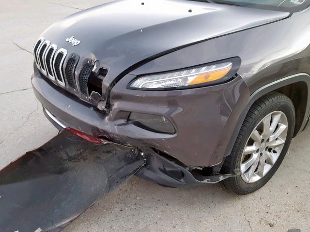 1C4PJLDB7GW157847 - 2016 JEEP CHEROKEE L GRAY photo 9