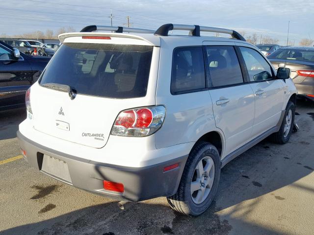 JA4LZ41G03U100340 - 2003 MITSUBISHI OUTLANDER WHITE photo 4