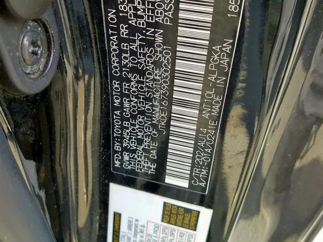 JTKDE167390302501 - 2009 TOYOTA SCION TC 黑色 照片 10
