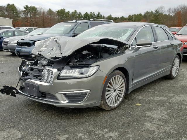 3LN6L5F98HR623409 - 2017 LINCOLN MKZ RESERV GRAY photo 2