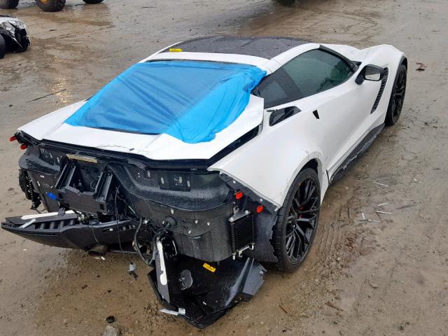 1G1YP2D62H5606299 - 2017 CHEVROLET CORVETTE Z WHITE photo 4