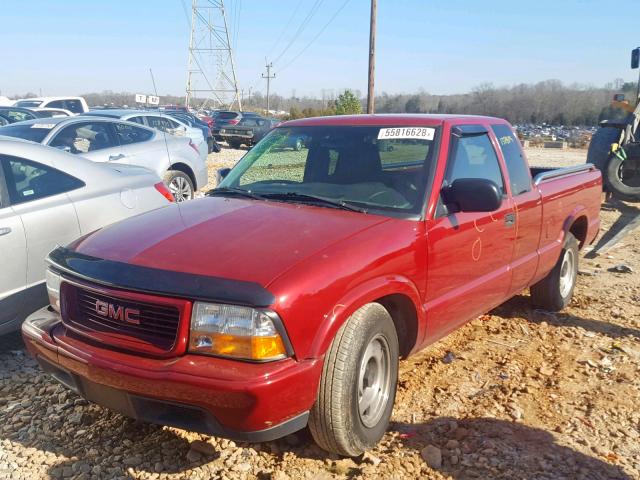 1GTCS19W5Y8155158 - 2000 GMC SONOMA RED photo 2