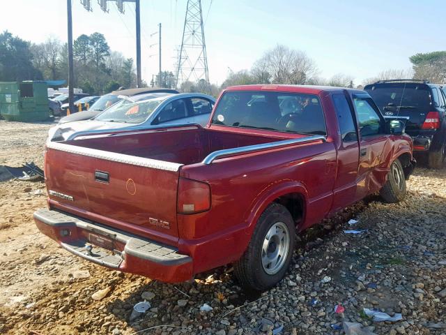 1GTCS19W5Y8155158 - 2000 GMC SONOMA RED photo 4