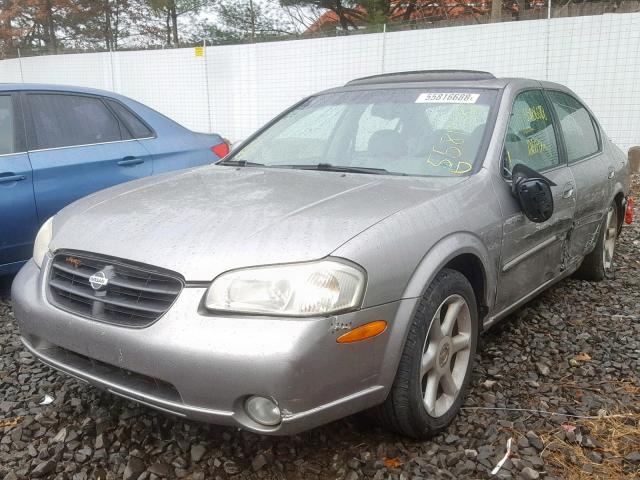 JN1CA31DX1T604946 - 2001 NISSAN MAXIMA GXE GRAY photo 2