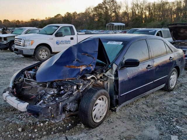 1HGCM56136A072765 - 2006 HONDA ACCORD VAL BLUE photo 2