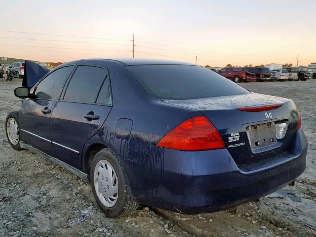 1HGCM56136A072765 - 2006 HONDA ACCORD VAL BLUE photo 3