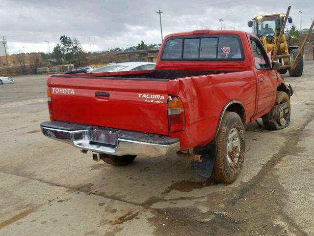 4TANM92N0XZ417787 - 1999 TOYOTA TACOMA PRE RED photo 4