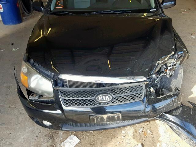 KNAFE161485019051 - 2008 KIA SPECTRA5 5 BLACK photo 7