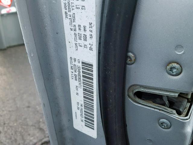 1B3HB48B38D674711 - 2008 DODGE CALIBER SX GRAY photo 10