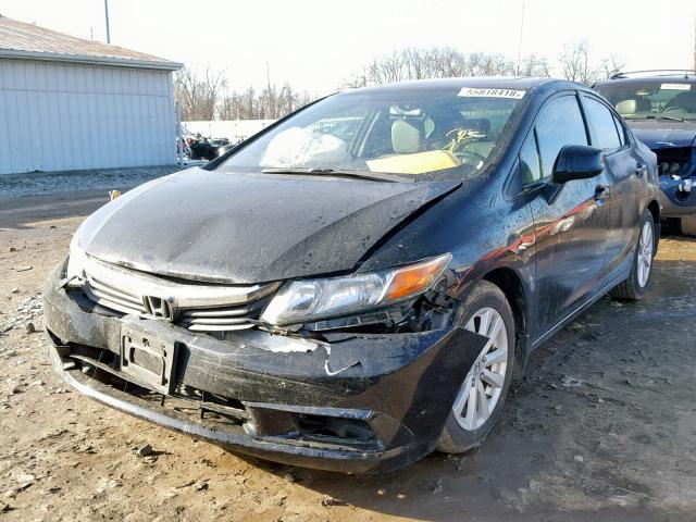 2HGFB2F92CH506615 - 2012 HONDA CIVIC EXL BLACK photo 2